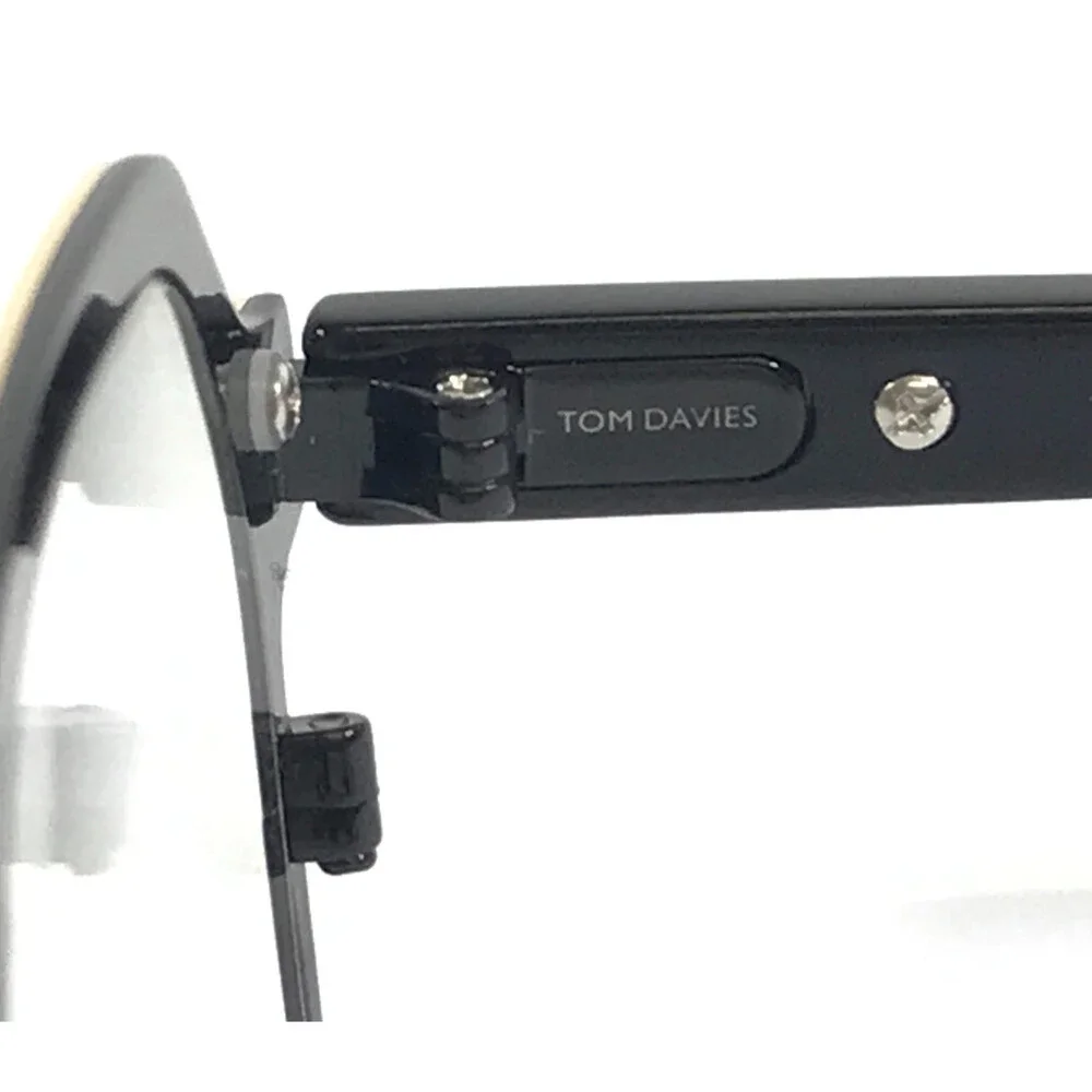 Tom Davies Eyeglasses Frame TD739 Col. 2248 Black Gold Hexagon 51-16-140